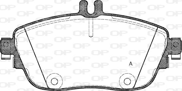 Open Parts BPA1485.08 - Brake Pad Set, disc brake autospares.lv