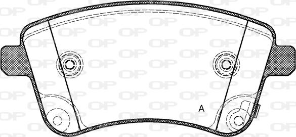 Open Parts BPA1435.02 - Brake Pad Set, disc brake autospares.lv