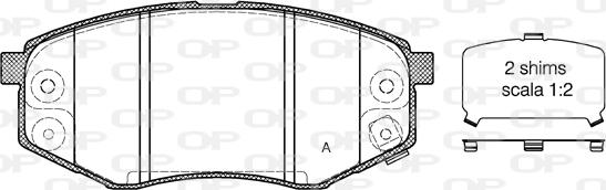 Open Parts BPA1426.02 - Brake Pad Set, disc brake autospares.lv