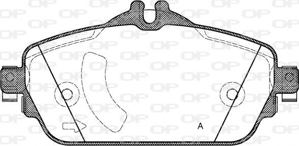 Open Parts BPA1592.08 - Brake Pad Set, disc brake autospares.lv