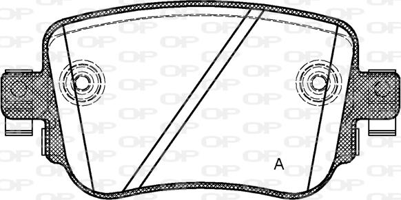 Open Parts BPA1549.08 - Brake Pad Set, disc brake autospares.lv