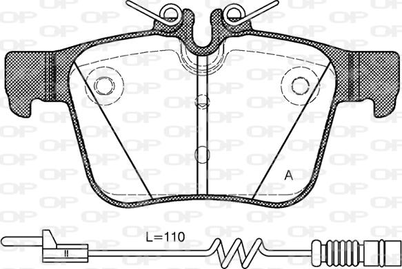 Open Parts BPA1516.20 - Brake Pad Set, disc brake autospares.lv