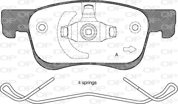 Open Parts BPA1580.02 - Brake Pad Set, disc brake autospares.lv