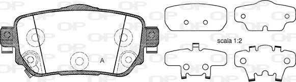 Open Parts BPA1582.02 - Brake Pad Set, disc brake autospares.lv