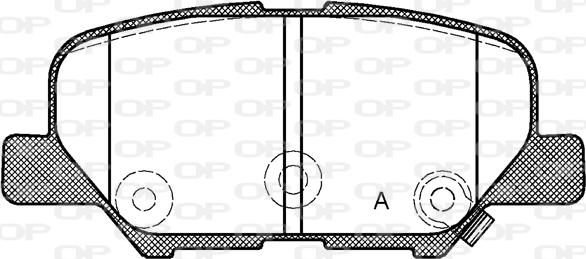 Open Parts BPA1536.02 - Brake Pad Set, disc brake autospares.lv