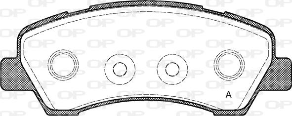 Open Parts BPA1530.00 - Brake Pad Set, disc brake autospares.lv