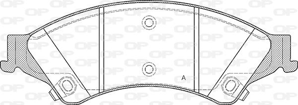 Open Parts BPA1524.02 - Brake Pad Set, disc brake autospares.lv