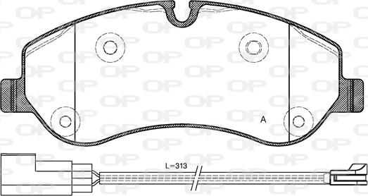 Open Parts BPA1520.02 - Brake Pad Set, disc brake autospares.lv