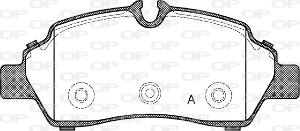 Open Parts BPA1605.00 - Brake Pad Set, disc brake autospares.lv