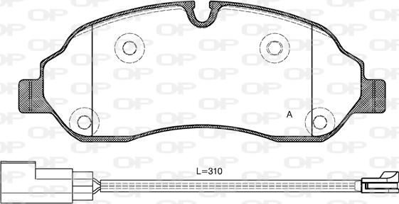 Open Parts BPA1602.02 - Brake Pad Set, disc brake autospares.lv