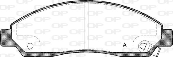 Open Parts BPA1098.14 - Brake Pad Set, disc brake autospares.lv