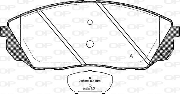Open Parts BPA1041.12 - Brake Pad Set, disc brake autospares.lv