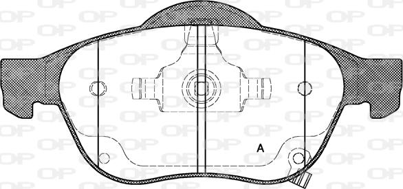 Open Parts BPA1054.02 - Brake Pad Set, disc brake autospares.lv