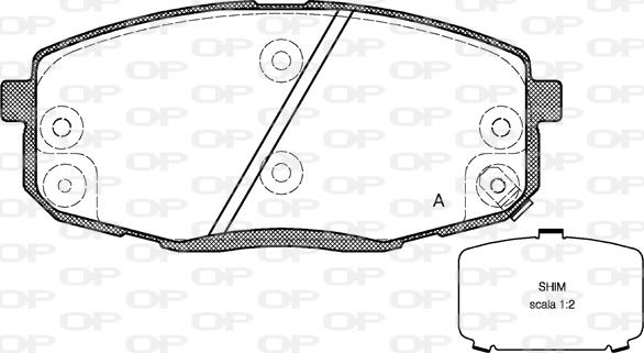 Open Parts BPA1038.12 - Brake Pad Set, disc brake autospares.lv