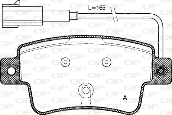 Open Parts BPA1198.02 - Brake Pad Set, disc brake autospares.lv