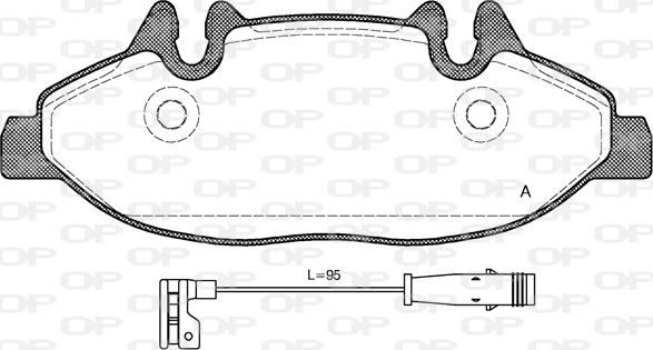 Open Parts BPA1109.02 - Brake Pad Set, disc brake autospares.lv