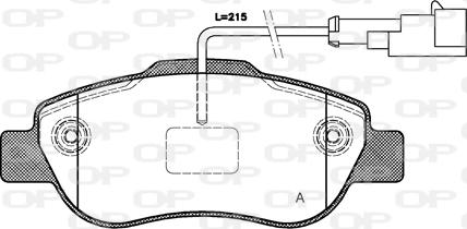 Open Parts BPA1100.21 - Brake Pad Set, disc brake autospares.lv