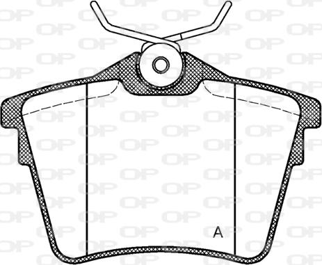 Open Parts BPA1103.00 - Brake Pad Set, disc brake autospares.lv