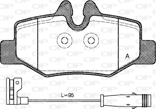 Open Parts BPA1110.02 - Brake Pad Set, disc brake autospares.lv