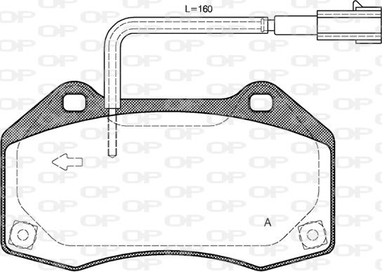 Open Parts BPA1113.10 - Brake Pad Set, disc brake autospares.lv