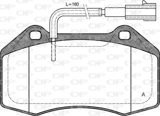 Open Parts BPA1113.12 - Brake Pad Set, disc brake autospares.lv