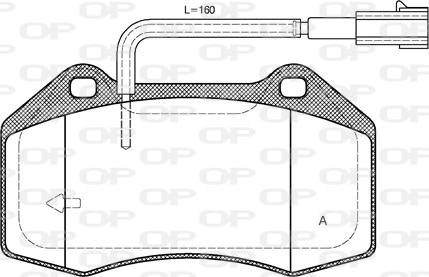 Open Parts BPA1113.22 - Brake Pad Set, disc brake autospares.lv