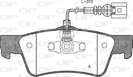 Open Parts BPA1187.01 - Brake Pad Set, disc brake autospares.lv