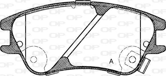 Open Parts BPA1139.02 - Brake Pad Set, disc brake autospares.lv