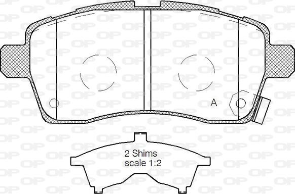 Open Parts BPA1833.02 - Brake Pad Set, disc brake autospares.lv