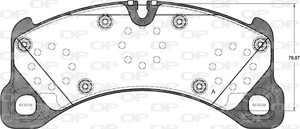 Open Parts BPA1345.50 - Brake Pad Set, disc brake autospares.lv