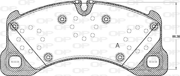 Open Parts BPA1345.00 - Brake Pad Set, disc brake autospares.lv