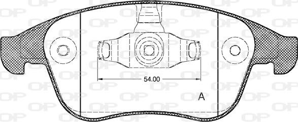 Open Parts BPA1350.00 - Brake Pad Set, disc brake autospares.lv