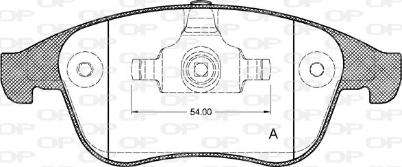 Open Parts BPA1350.10 - Brake Pad Set, disc brake autospares.lv