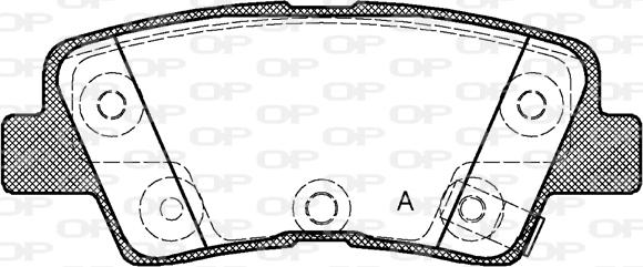 Open Parts BPA1362.42 - Brake Pad Set, disc brake autospares.lv