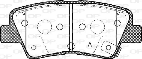 Open Parts BPA1362.52 - Brake Pad Set, disc brake autospares.lv