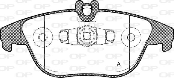 Open Parts BPA1305.20 - Brake Pad Set, disc brake autospares.lv