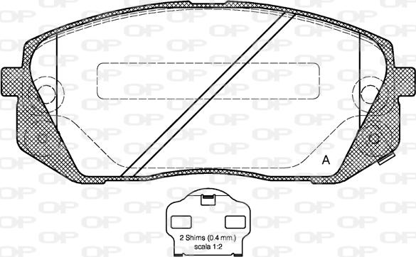 Open Parts BPA1302.02 - Brake Pad Set, disc brake autospares.lv