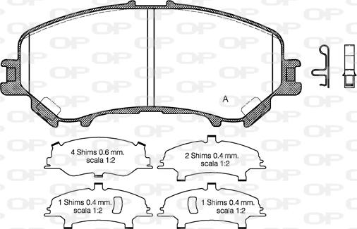 Open Parts BPA1318.22 - Brake Pad Set, disc brake autospares.lv