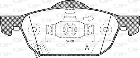 Open Parts BPA1384.02 - Brake Pad Set, disc brake autospares.lv