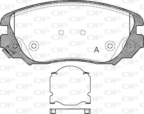 Open Parts BPA1385.02 - Brake Pad Set, disc brake autospares.lv