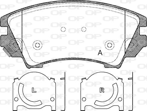 Open Parts BPA1375.12 - Brake Pad Set, disc brake autospares.lv