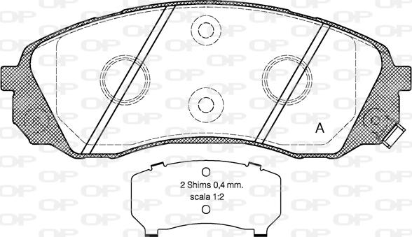 Open Parts BPA1291.02 - Brake Pad Set, disc brake autospares.lv