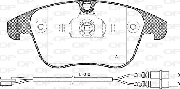 Open Parts BPA1249.01 - Brake Pad Set, disc brake autospares.lv