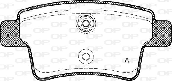 Open Parts BPA1241.00 - Brake Pad Set, disc brake autospares.lv