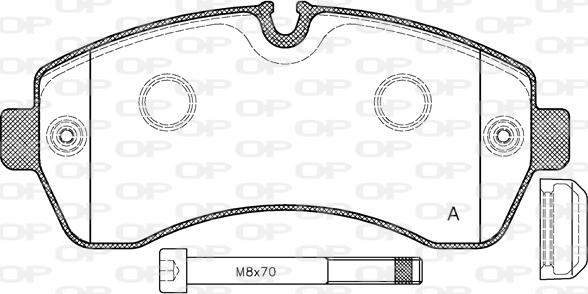 Open Parts BPA1243.00 - Brake Pad Set, disc brake autospares.lv