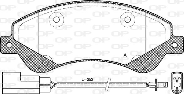 Open Parts BPA1251.02 - Brake Pad Set, disc brake autospares.lv