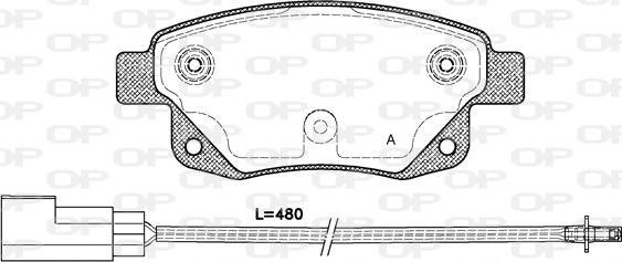 Open Parts BPA1252.01 - Brake Pad Set, disc brake autospares.lv