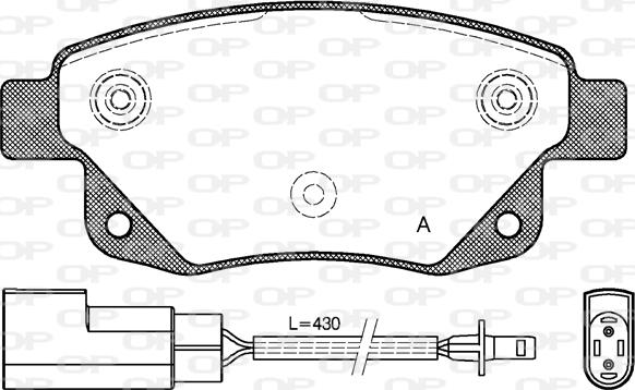 Open Parts BPA1252.02 - Brake Pad Set, disc brake autospares.lv