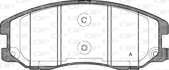 Open Parts BPA1261.12 - Brake Pad Set, disc brake autospares.lv