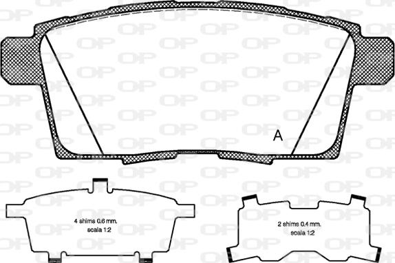 Open Parts BPA1268.00 - Brake Pad Set, disc brake autospares.lv